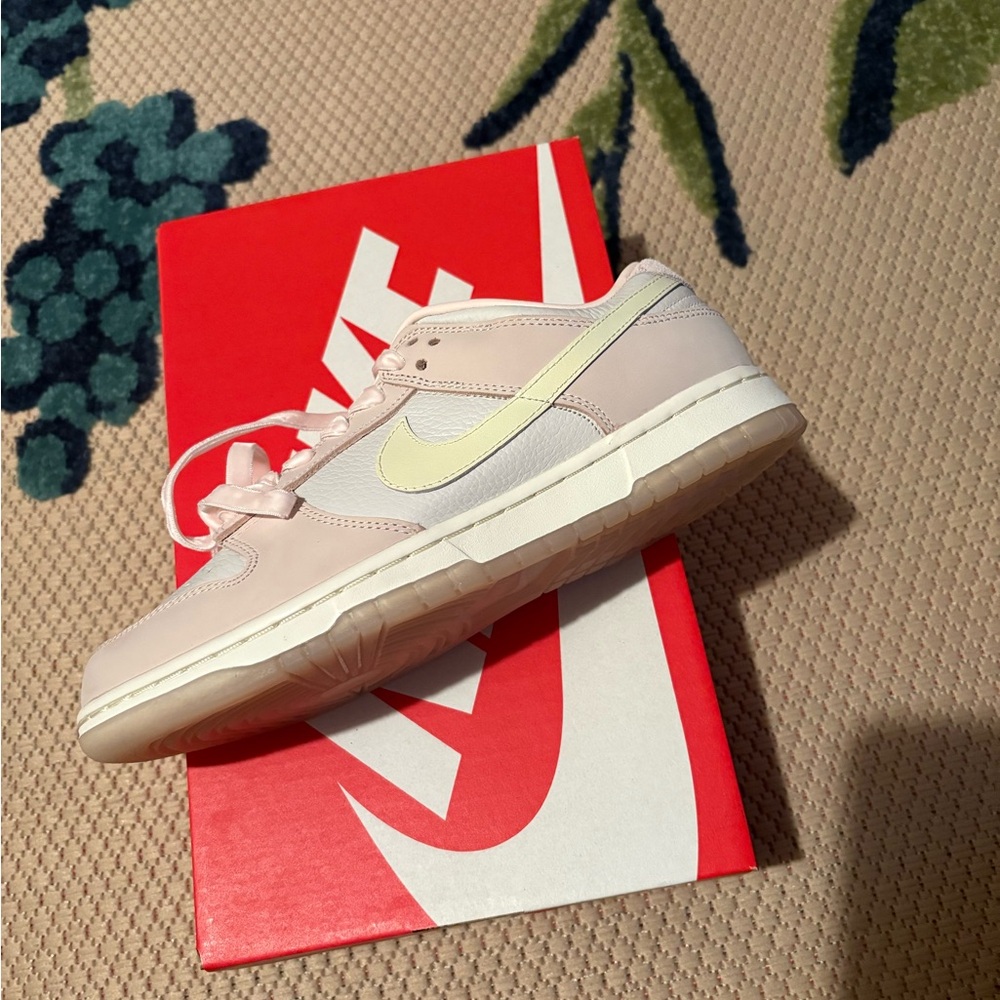 Nike Pink and Cream Dunks